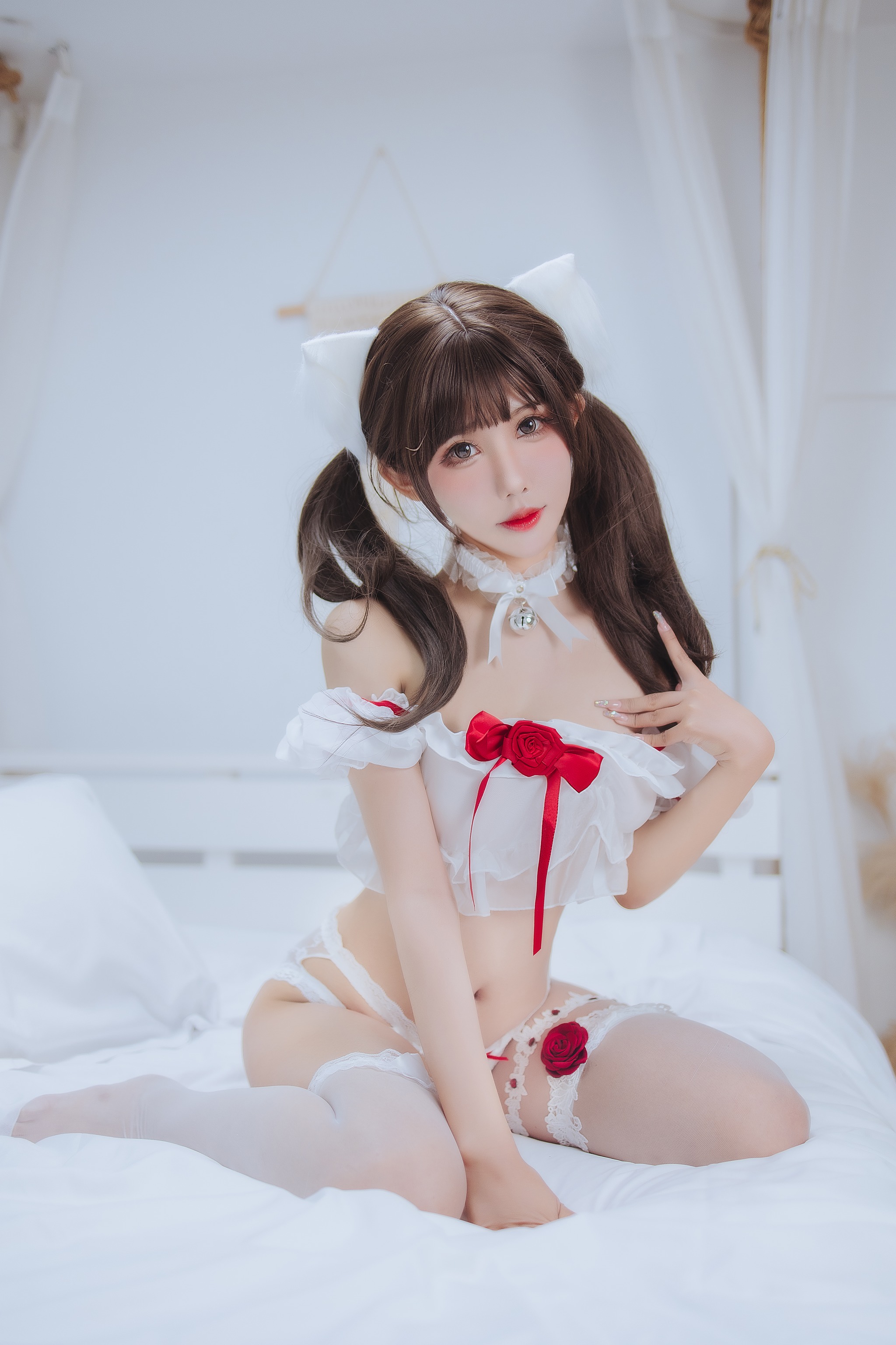图片[1]-仙女月 – NO.018 白猫少女[50P]-XikXak
